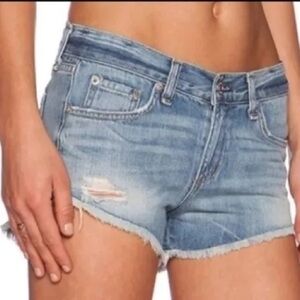 NWT rag & bone cut off denim short in Chesapeake wash. Sz 32